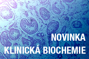 Banner informující o novince v klinické biochemii.